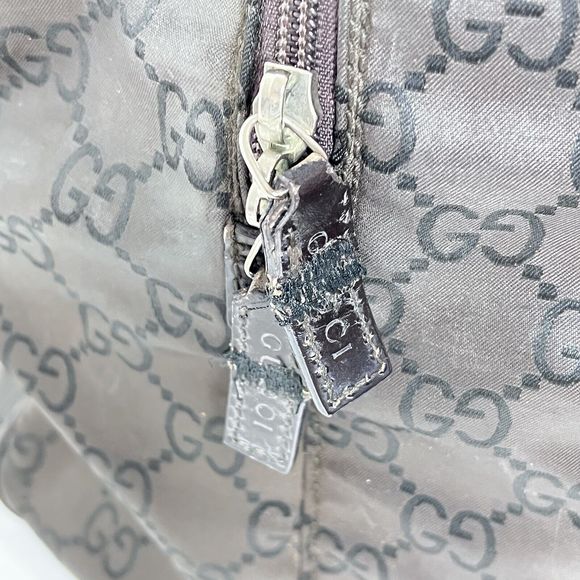 VTG Gucci Boston Monogam Duffle Brown Nylon Weekend/Travel Bag Unisex Y2K Rare - Picture 8 of 16